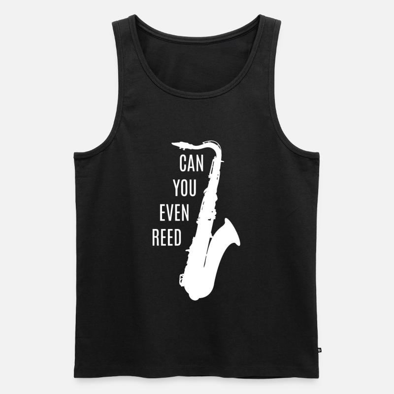 Saxophone - Männer Premium Bio Tank Top - Schwarz