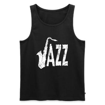 Saxophone - Männer Premium Bio Tank Top - Schwarz - Vorne - Michal (187cm)