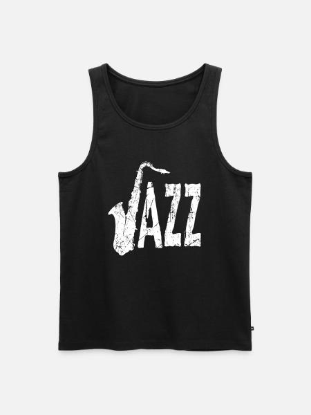 Saxophone - Männer Premium Bio Tank Top - Schwarz