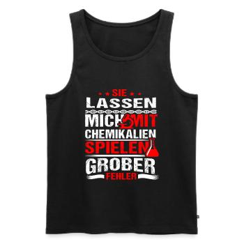 Chemie - Männer Premium Bio Tank Top - Schwarz - Vorne - Michal (187cm)