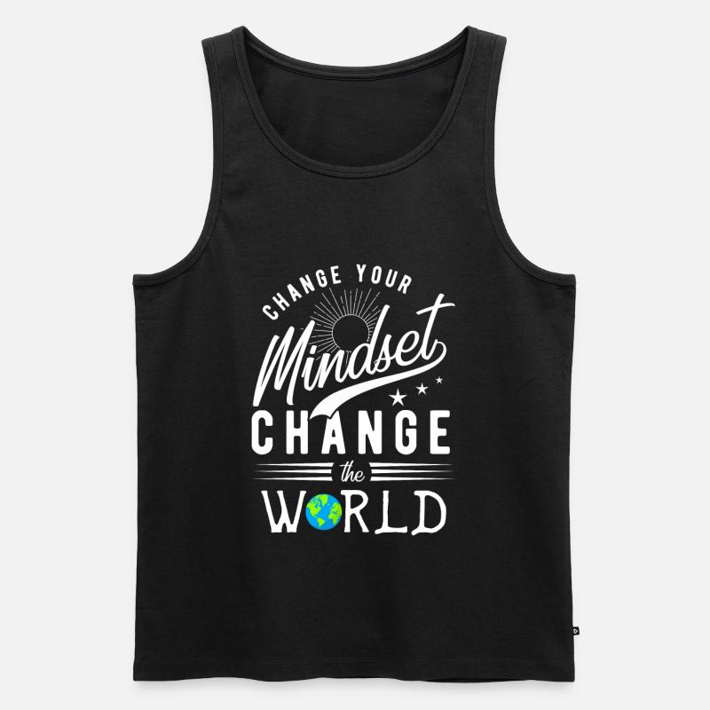 Motivation - Männer Premium Bio Tank Top - Schwarz