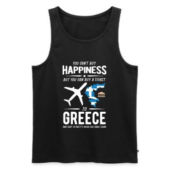 Greece - Men's Premium Organic Tank Top - black - Front - Michal (187cm)
