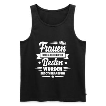 Ergotherapeutin Ergotherapie - Männer Premium Bio Tank Top - Schwarz - Vorne - Michal (187cm)