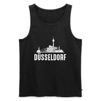 Düsseldorf - Débardeur bio Premium Homme - noir - Devant - Michal (187cm)