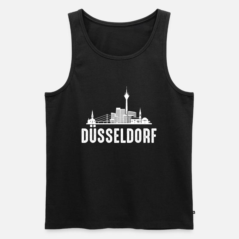 Düsseldorf - Männer Premium Bio Tank Top - Schwarz