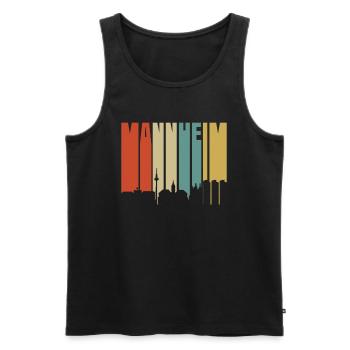 Mannheim - Débardeur bio Premium Homme - noir - Devant - AI Model Male 178 light (178cm)