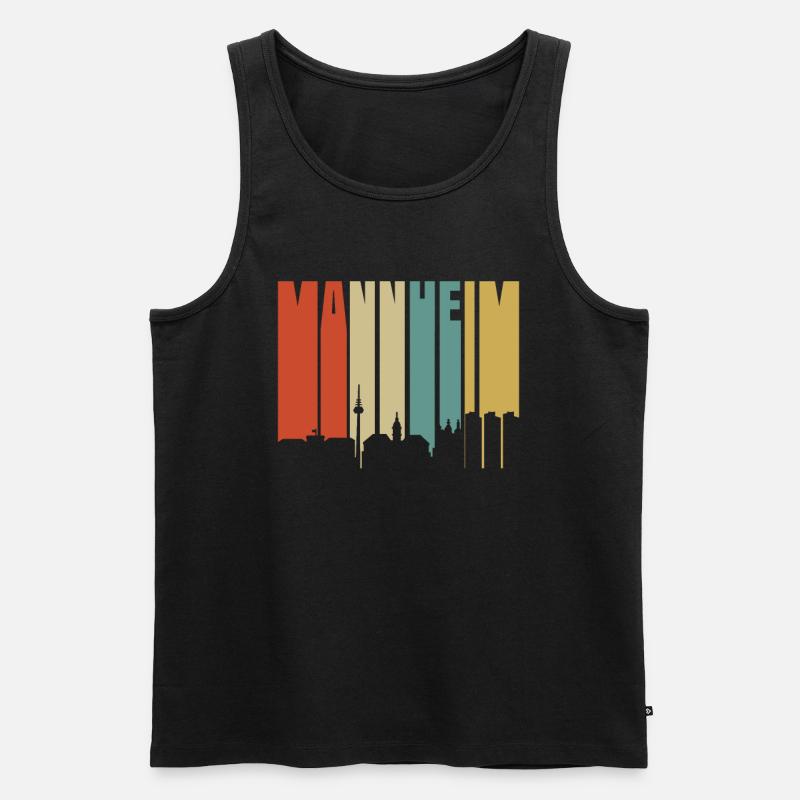 Mannheim - Männer Premium Bio Tank Top - Schwarz