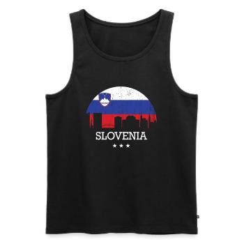 Slowenien - Männer Premium Bio Tank Top - Schwarz - Vorne - Michal (187cm)