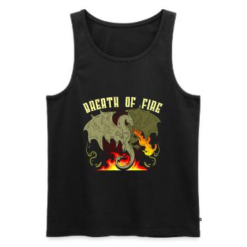 Drache - Männer Premium Bio Tank Top - Schwarz - Vorne - AI Model Male 178 light (178cm)