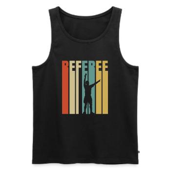Schiedsrichter - Männer Premium Bio Tank Top - Schwarz - Vorne - Michal (187cm)