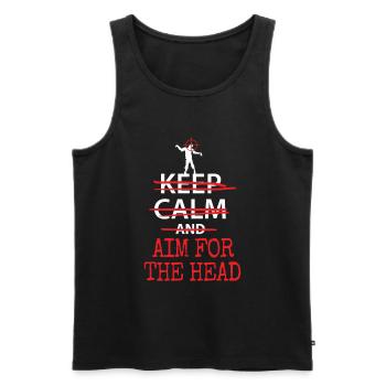 zombie - Men's Premium Organic Tank Top - black - Front - Michal (187cm)