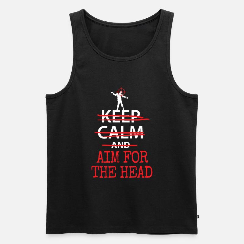 Zombie - Männer Premium Bio Tank Top - Schwarz