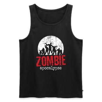Zombie - Männer Premium Bio Tank Top - Schwarz - Vorne - Michal (187cm)