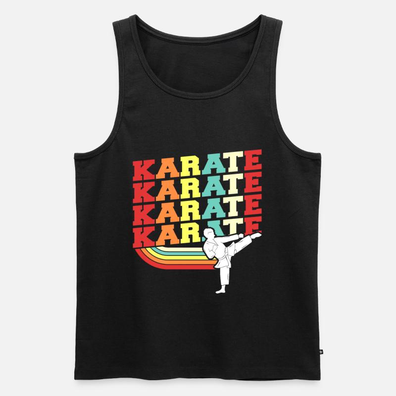 Karate - Männer Premium Bio Tank Top - Schwarz