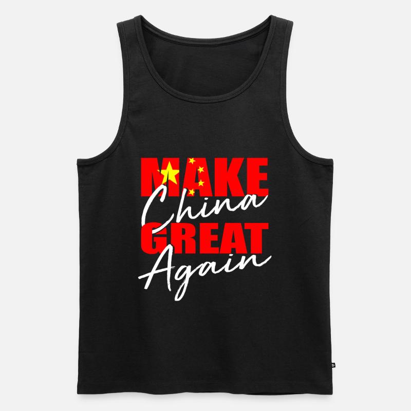 China - Männer Premium Bio Tank Top - Schwarz
