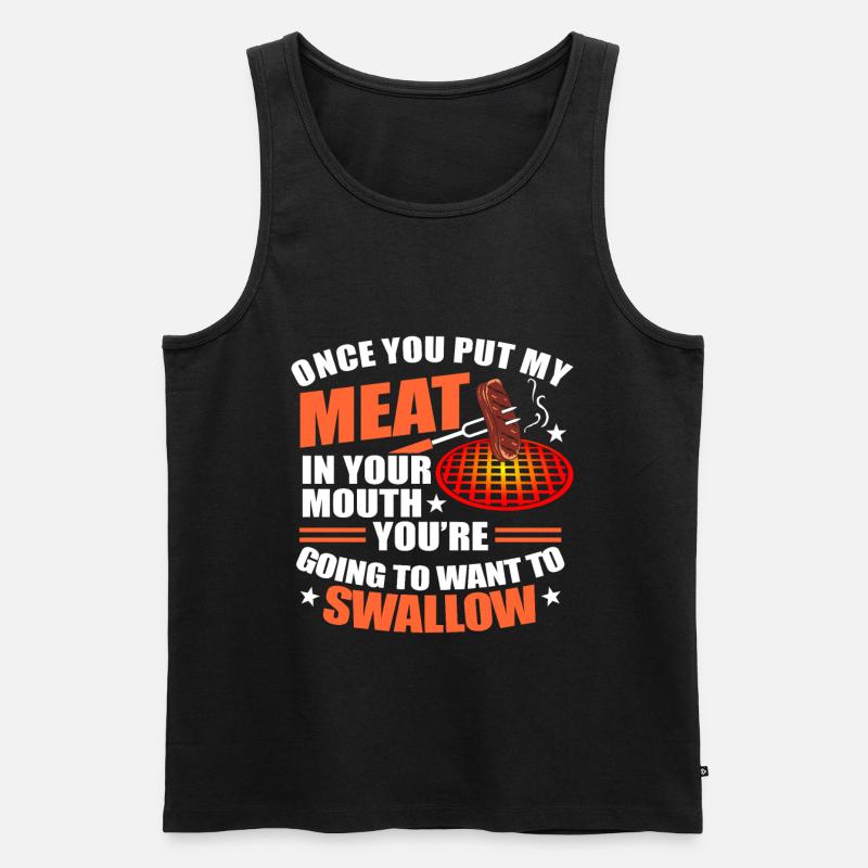 Fleisch - Männer Premium Bio Tank Top - Schwarz