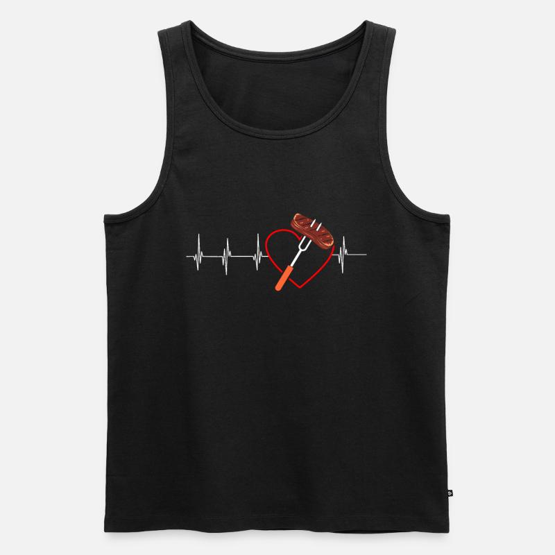 Fleisch - Männer Premium Bio Tank Top - Schwarz