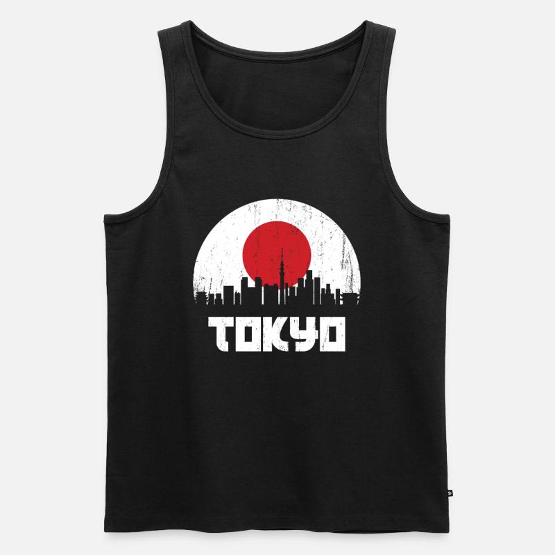 Tokio - Männer Premium Bio Tank Top - Schwarz