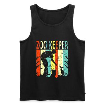 zookeeper - Men's Premium Organic Tank Top - black - Front - Michal (187cm)