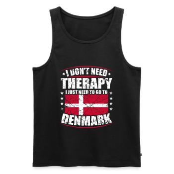 Danemark Danois Cadeau danois Copenhague - Débardeur bio Premium Homme - noir - Devant - Michal (187cm)