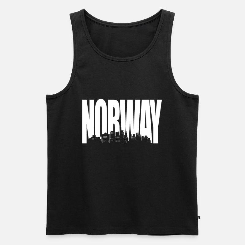 Norwegen - Männer Premium Bio Tank Top - Schwarz