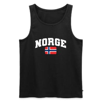 Norvège - Débardeur bio Premium Homme - noir - Devant - AI Model Male 178 light (178cm)