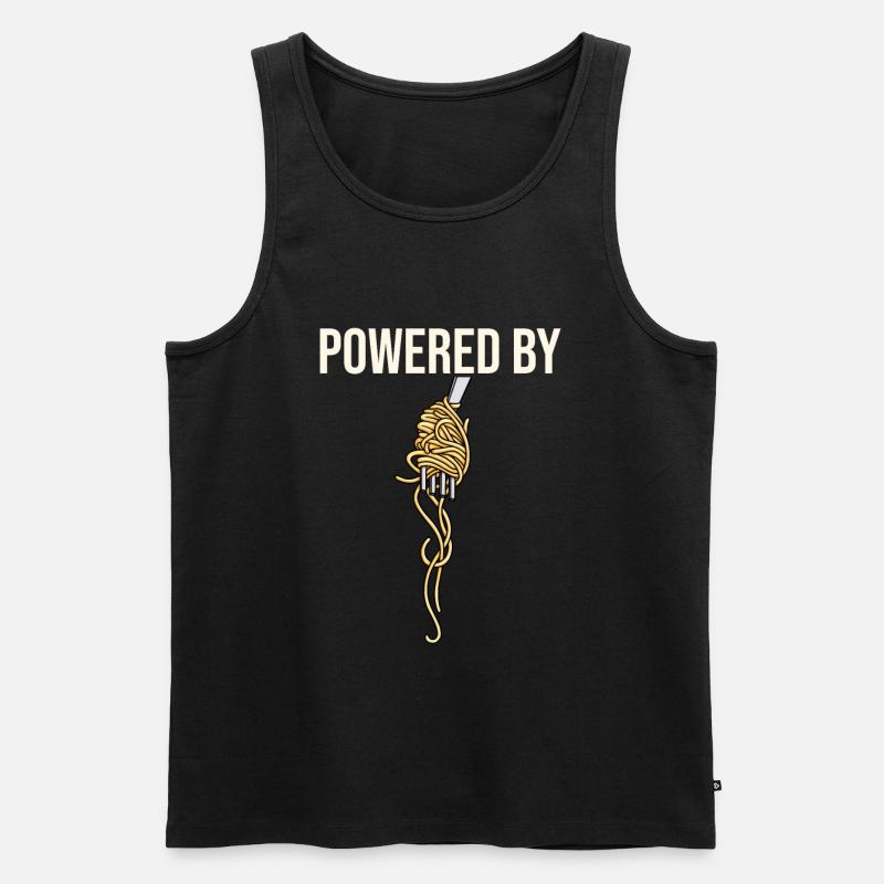 Pasta - Männer Premium Bio Tank Top - Schwarz