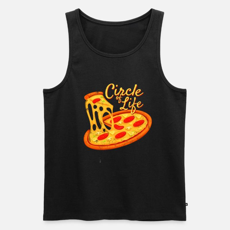 Pizza - Männer Premium Bio Tank Top - Schwarz