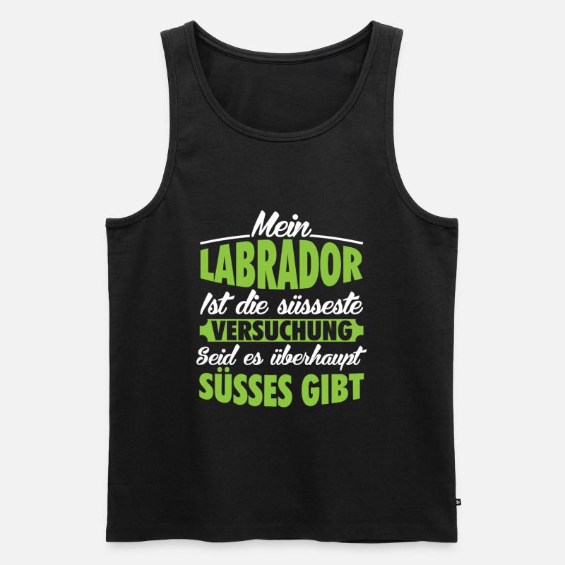 Labrador - Männer Premium Bio Tank Top - Schwarz
