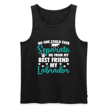Labrador - Männer Premium Bio Tank Top - Schwarz - Vorne - Michal (187cm)