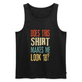 18th birthday - Men's Premium Organic Tank Top - black - Front - AI Model Male 178 light (178cm)