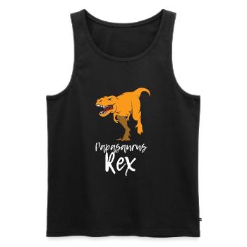 Father dad - Men's Premium Organic Tank Top - black - Front - Michal (187cm)