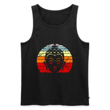 Buddhismus - Männer Premium Bio Tank Top - Schwarz - Vorne - Michal (187cm)