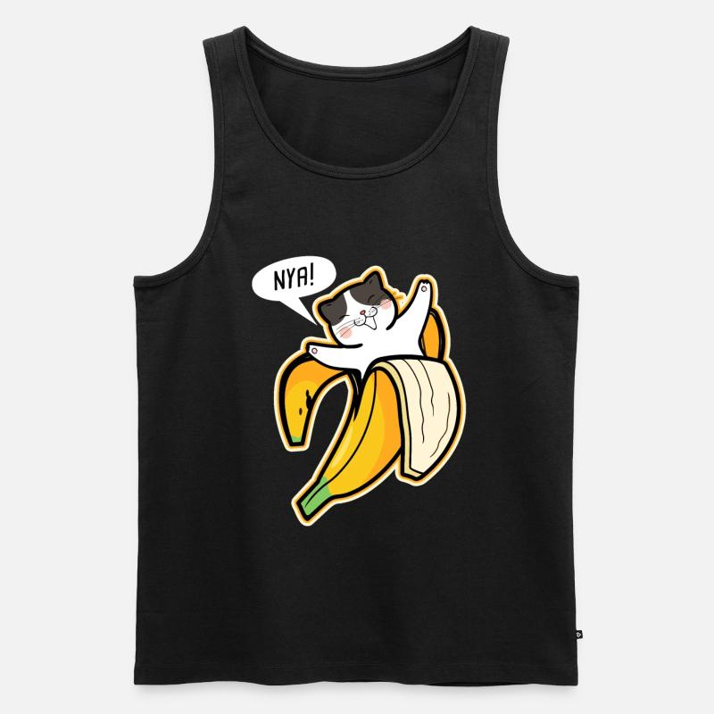 Banane - Männer Premium Bio Tank Top - Schwarz