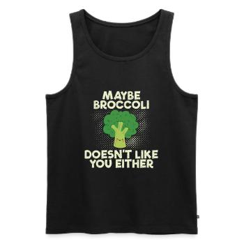 brocoli - Débardeur bio Premium Homme - noir - Devant - Michal (187cm)