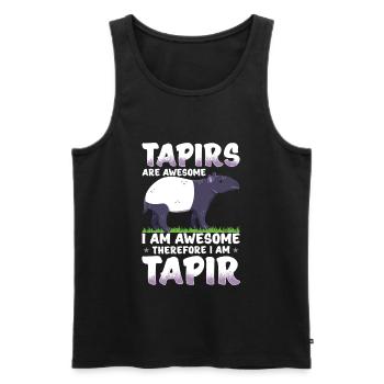 tapir - Men's Premium Organic Tank Top - black - Front - AI Model Male 178 light (178cm)