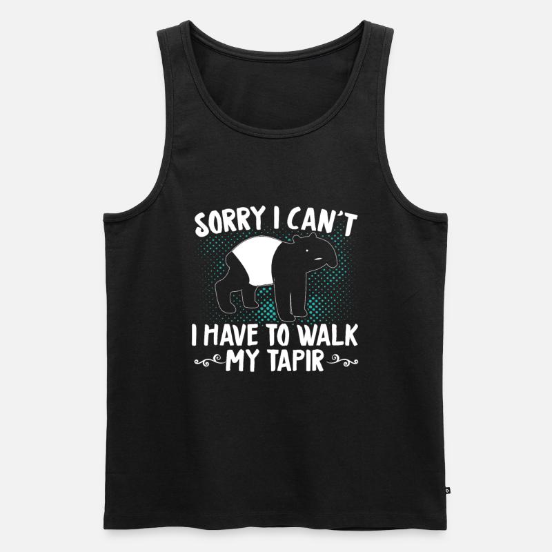 Tapir - Männer Premium Bio Tank Top - Schwarz