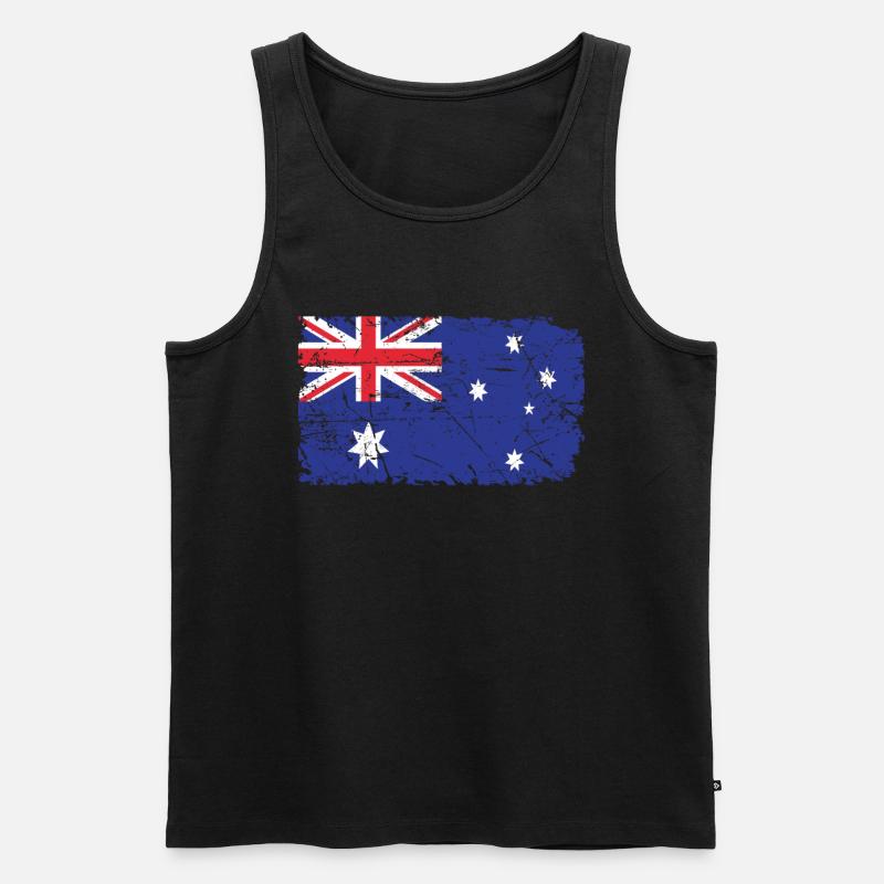 Australien - Männer Premium Bio Tank Top - Schwarz