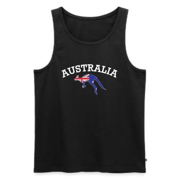Australie - Débardeur bio Premium Homme - noir - Devant - AI Model Male 178 light (178cm)