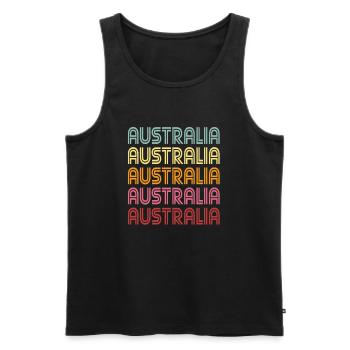 Australie - Débardeur bio Premium Homme - noir - Devant - AI Model Male 178 light (178cm)