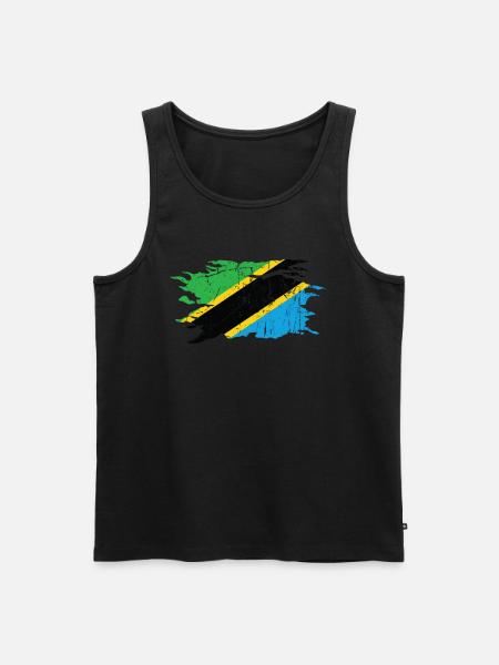 Tanzania - Men's Premium Organic Tank Top - black
