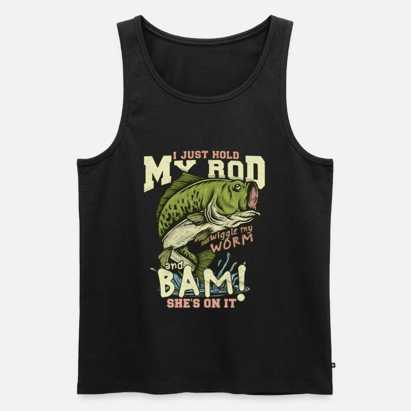 Fischen - Männer Premium Bio Tank Top - Schwarz