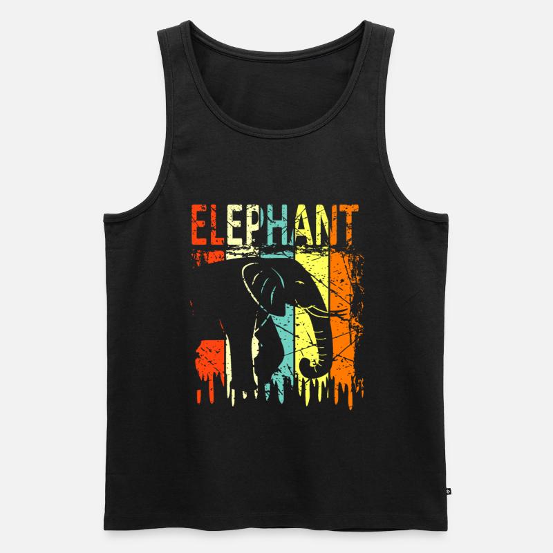 Elefant - Männer Premium Bio Tank Top - Schwarz