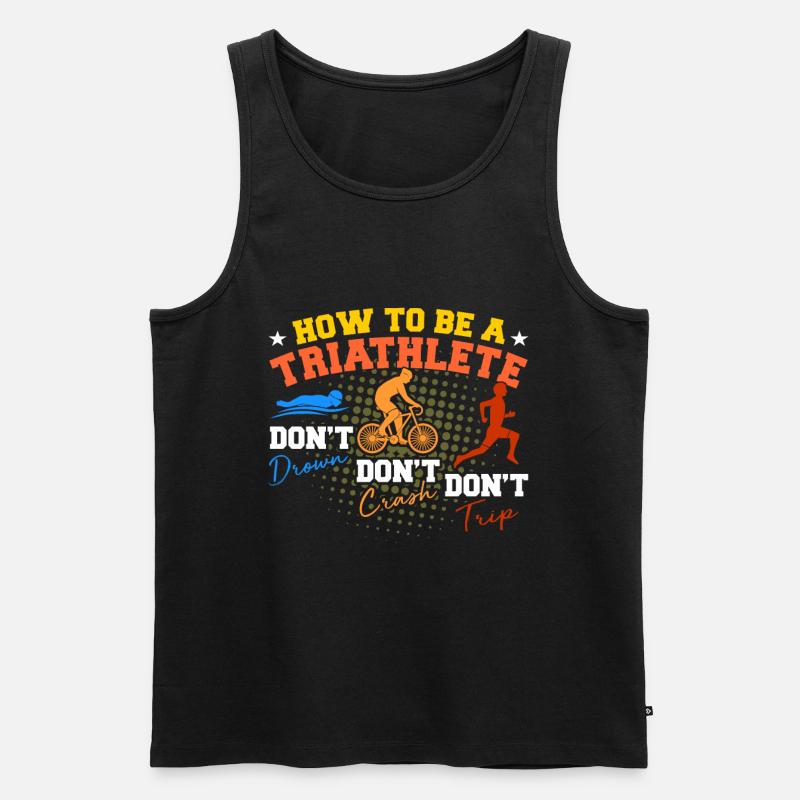 Triathlon - Männer Premium Bio Tank Top - Schwarz