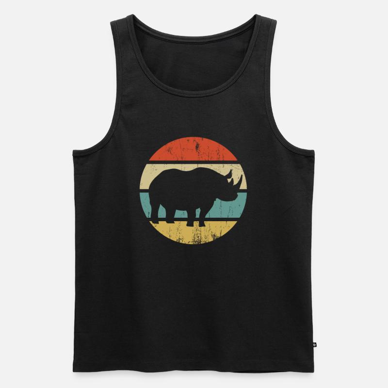 Nashorn Rhinozeros - Männer Premium Bio Tank Top - Schwarz