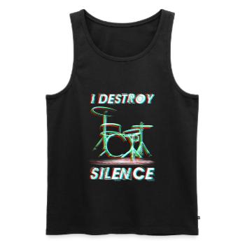 Drums drummer drummer gift - Men's Premium Organic Tank Top - black - Front - Michal (187cm)