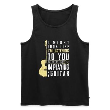 Gitarre - Männer Premium Bio Tank Top - Schwarz - Vorne - Michal (187cm)