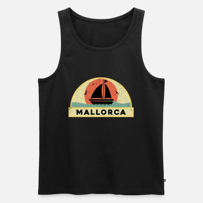 Mallorca - Männer Premium Bio Tank Top - Schwarz