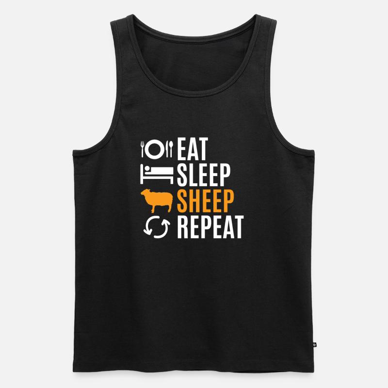 Schaf - Männer Premium Bio Tank Top - Schwarz