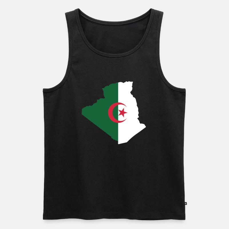 Algerien - Männer Premium Bio Tank Top - Schwarz